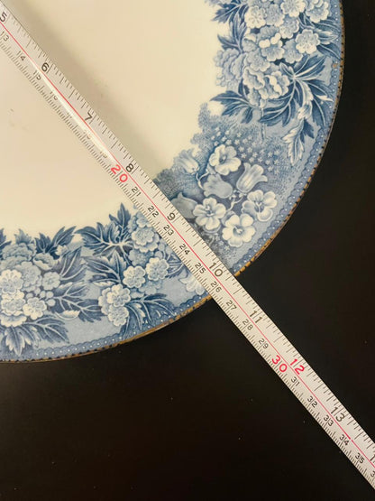 Blue and White Floral Decorative Plate 10 Inch