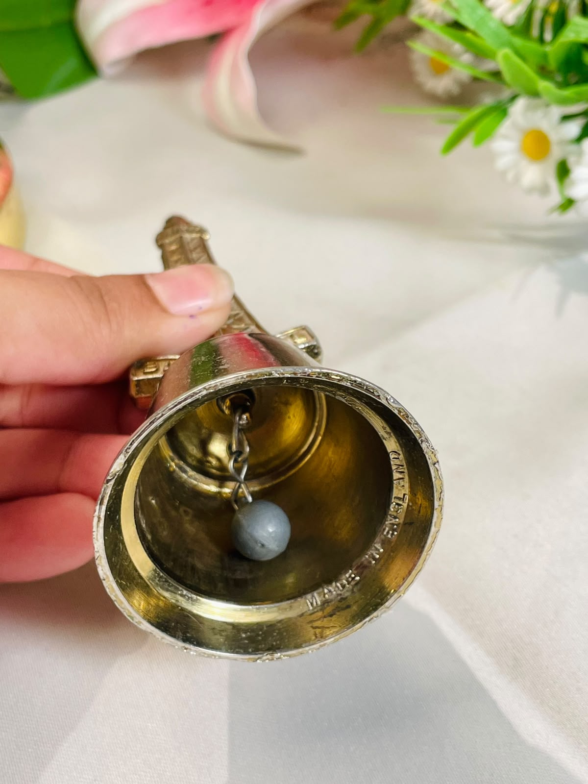 Blackpool Tower Brass-Tone Souvenir Bell – 12 cm