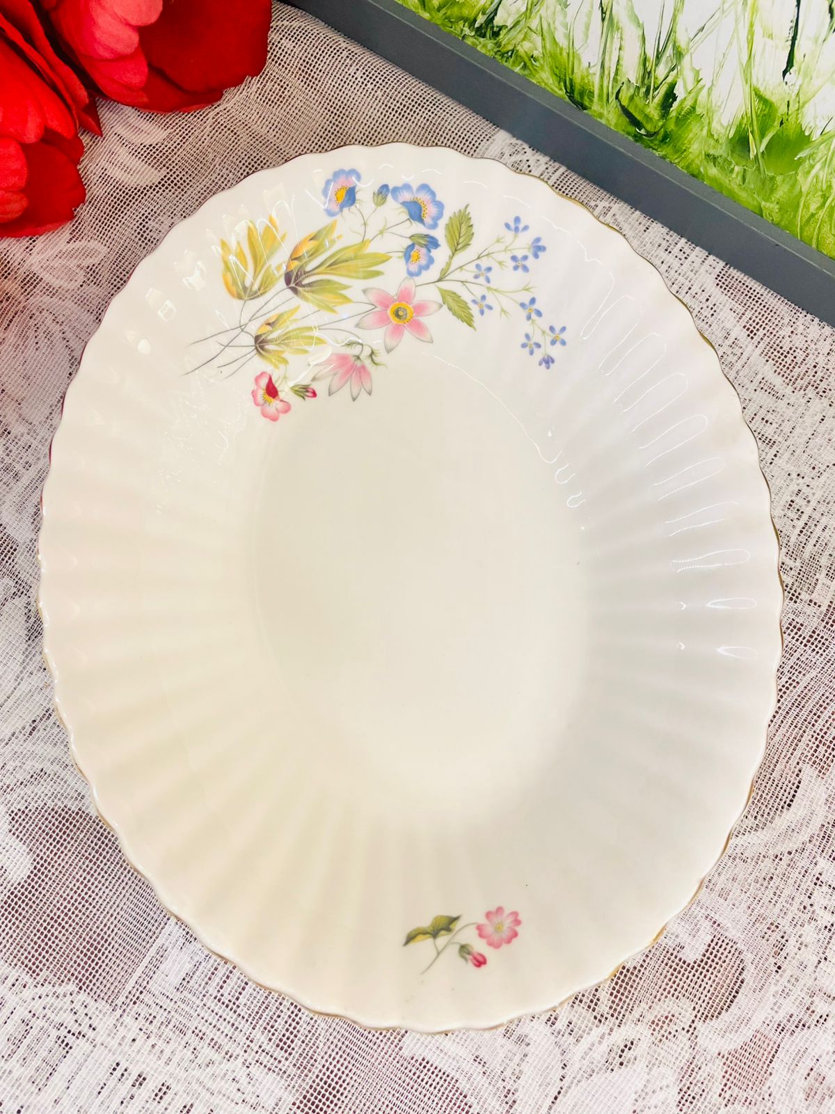 Richmond Wild Anemone Bone China Vintage Serving Bowl