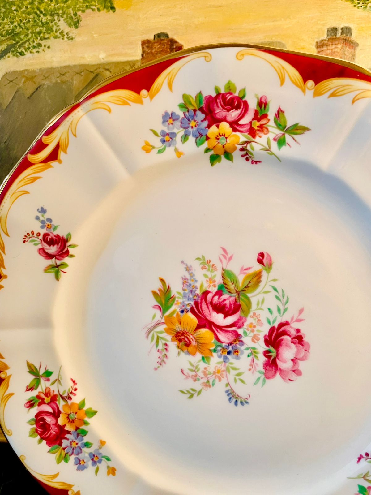 Adderley Bone China “Langley” Floral Decorative Plate  10 inches– Made in England.