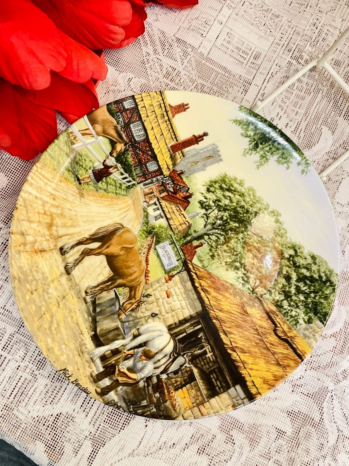 Royal Doulton The Smithy Village Collector Plate 8.2 in