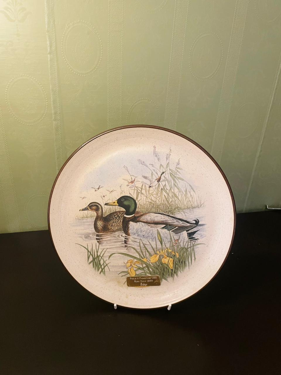 Purbeck Pottery Mallard Wildfowl Series Plate 10"