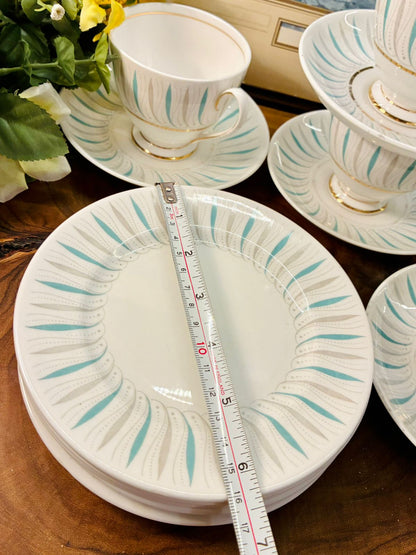 Queen Anne Caprice Bone China Tea Set 11 Pieces, England