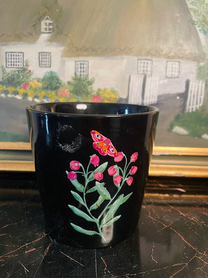 Dunelm x Natural History Museum “Moorland” Small Ceramic Pot ( 11.5 cm ) – Hand-Painted Floral Design. ENGLAND