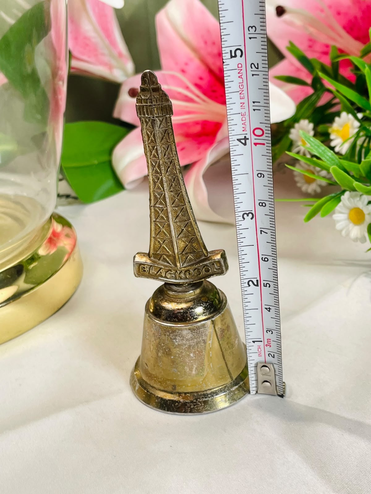 Blackpool Tower Brass-Tone Souvenir Bell – 12 cm