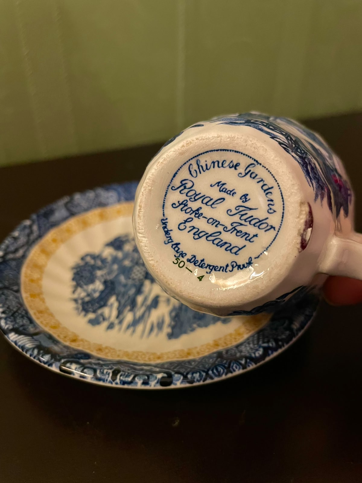 Royal Tudor Chinese Gardens Coffee Cup & Saucer Set