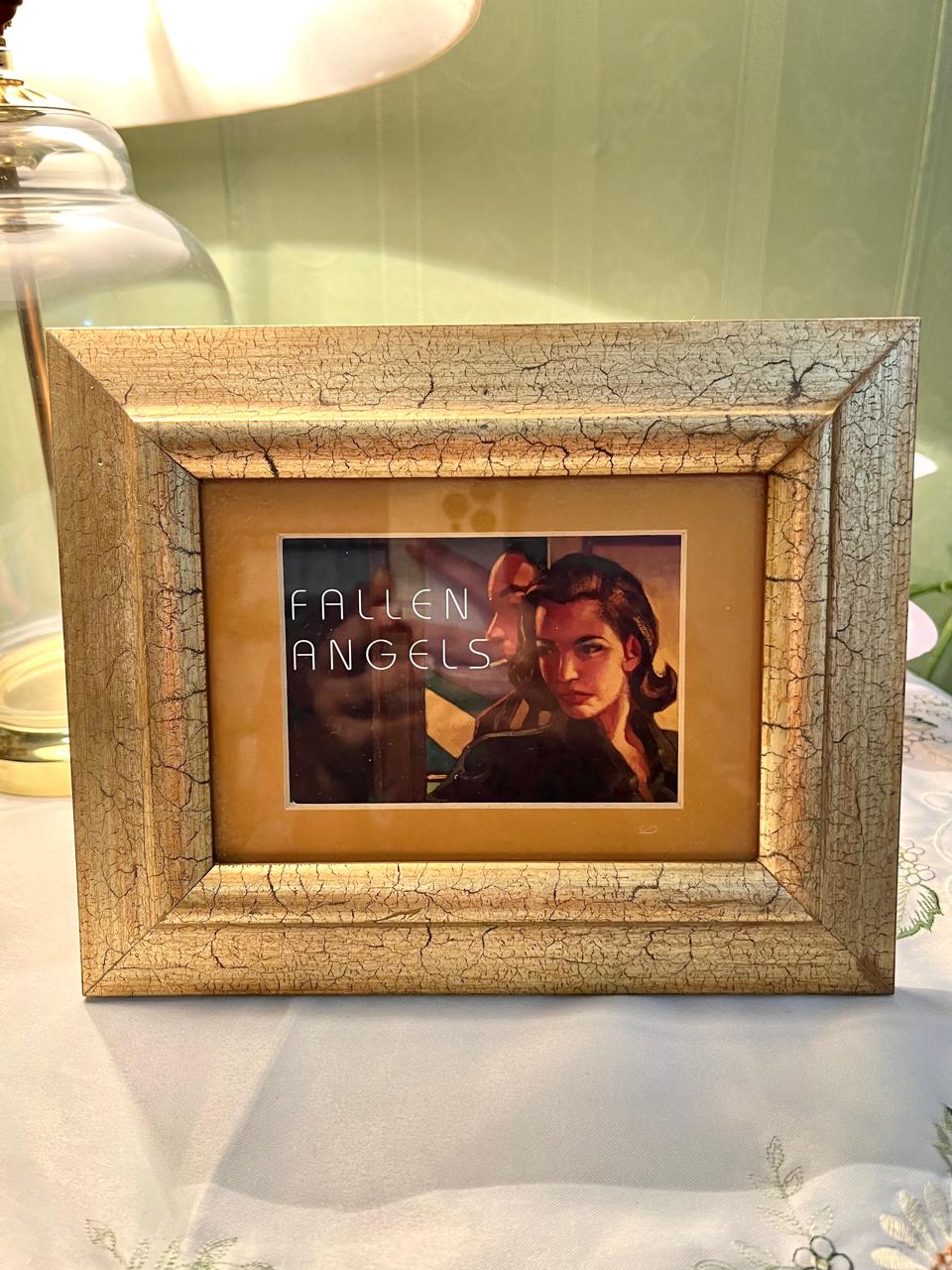 Fallen Portrait Framed Print Gold-Tone Frame Approx. 26 cm