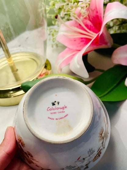 Vintage Colclough Bone China Floral Sugar Bowl – Made in England, 11 cm