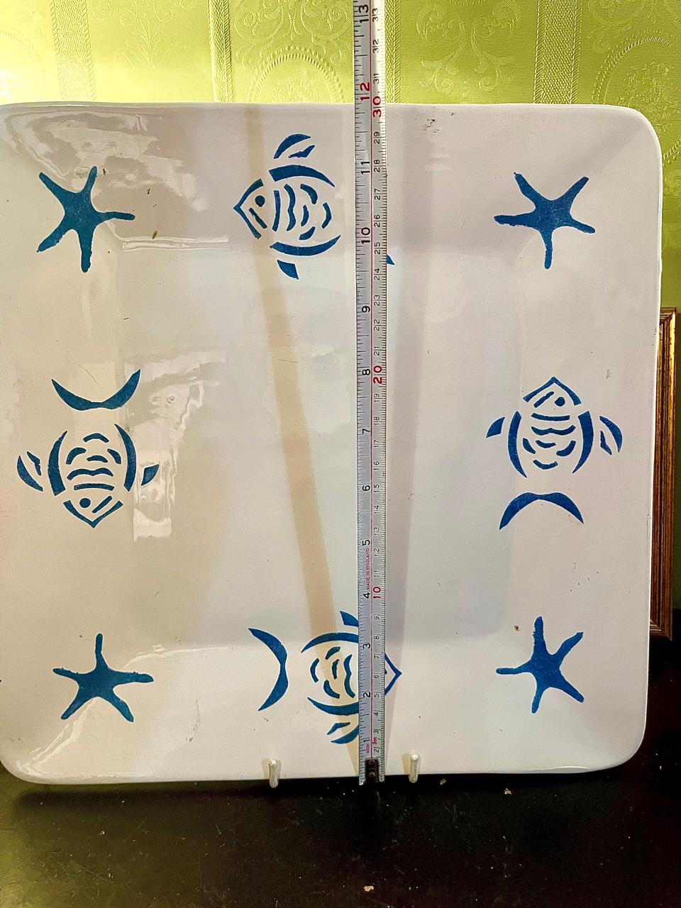 Vintage Nautical Ceramic Serving Platter – 13 Inch