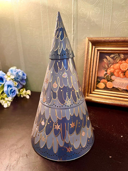 Metal Christmas Tree Tea Light Holder – Cone Candle Lantern