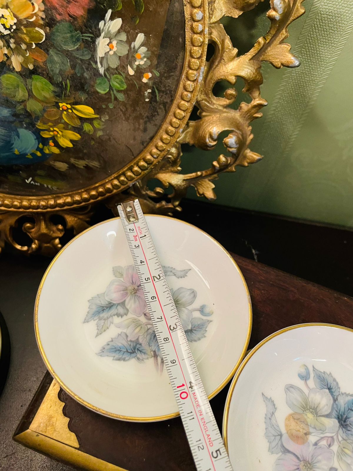 Royal Worcester Bone China Floral Pin Dish Set 4 Inch