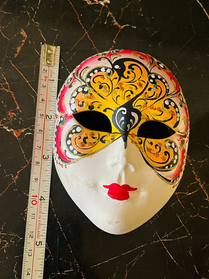 Hand-Painted Venetian-Style Wall decor – Red, Gold & Black