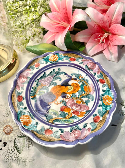 Handmade Floral Ceramic Decorative Plate – 9 Inch