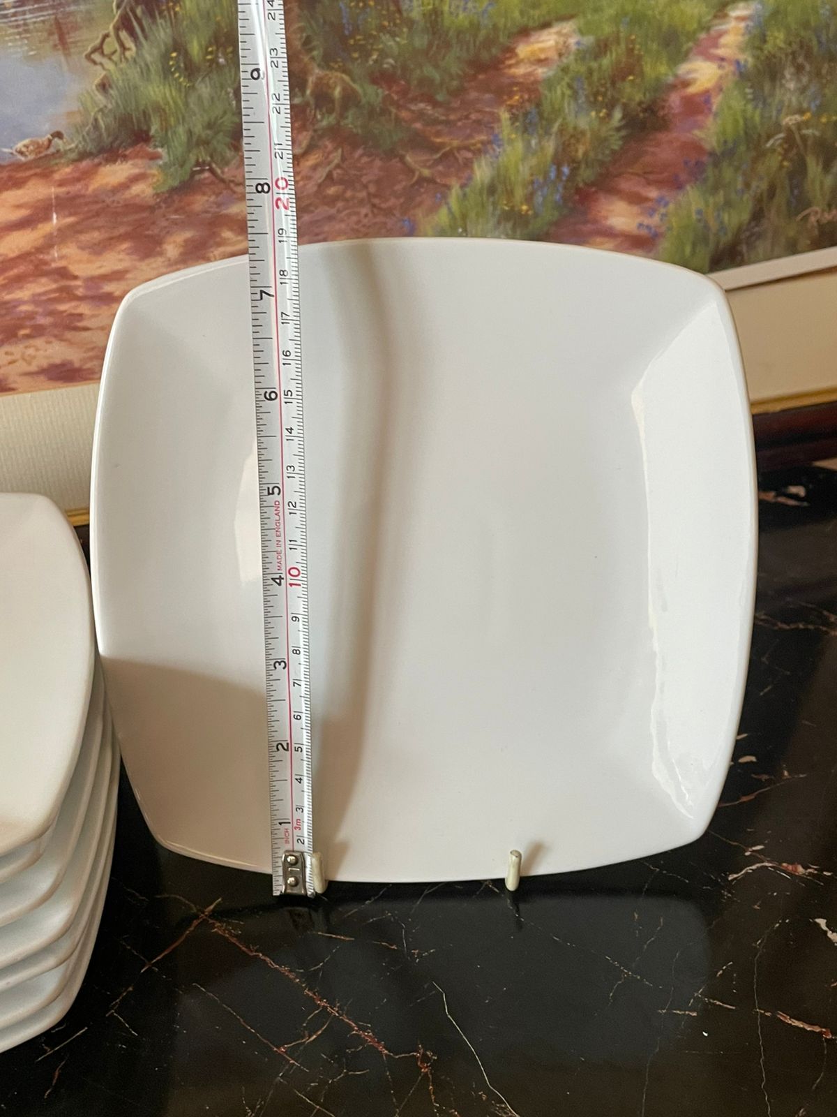 Set of 8 Cargo Arc Square Medium Plates – Minimalist White