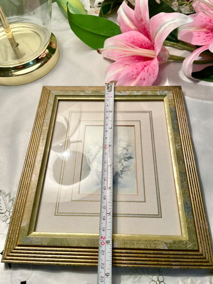 "Wild Roses" by the British artist Jean Scott Tonge Painting Framed Artwork 9 in