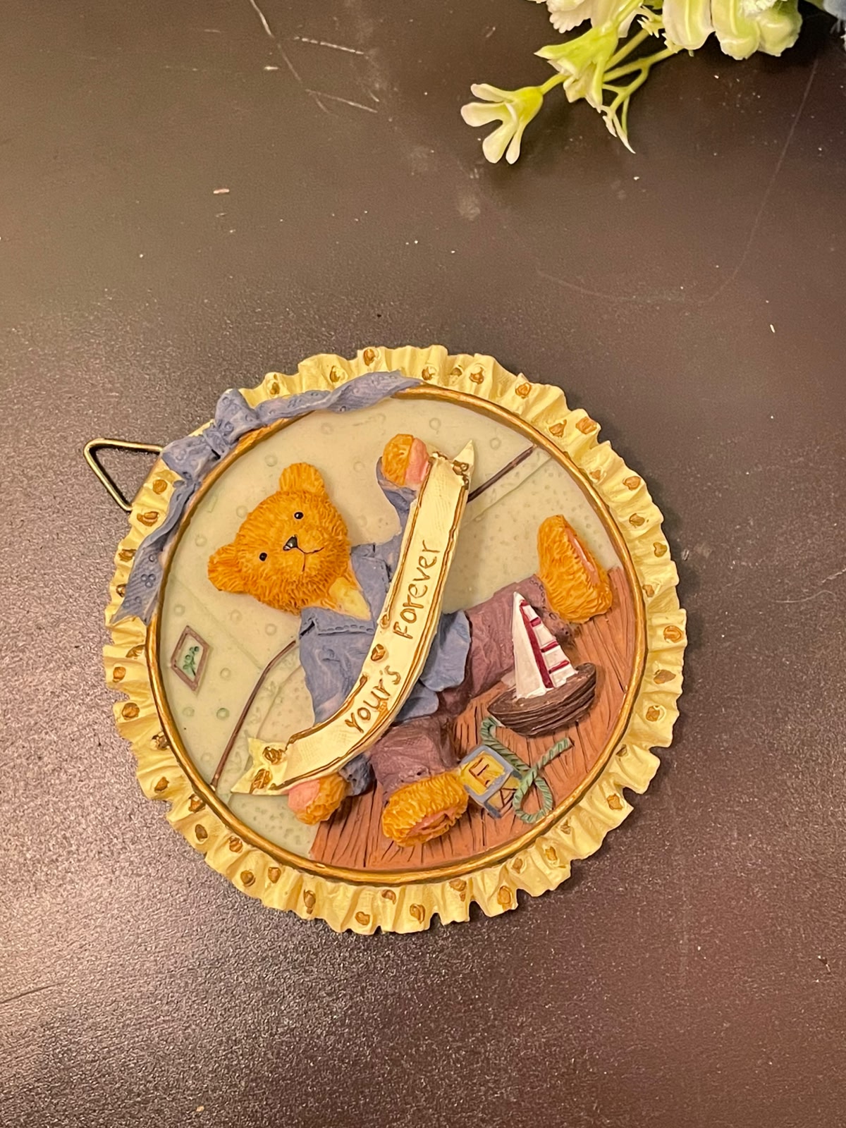 Regency Fine Arts Message Bears Happy Birthday Wall Plaque