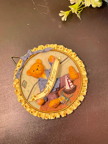 Regency Fine Arts Message Bears Happy Birthday Wall Plaque