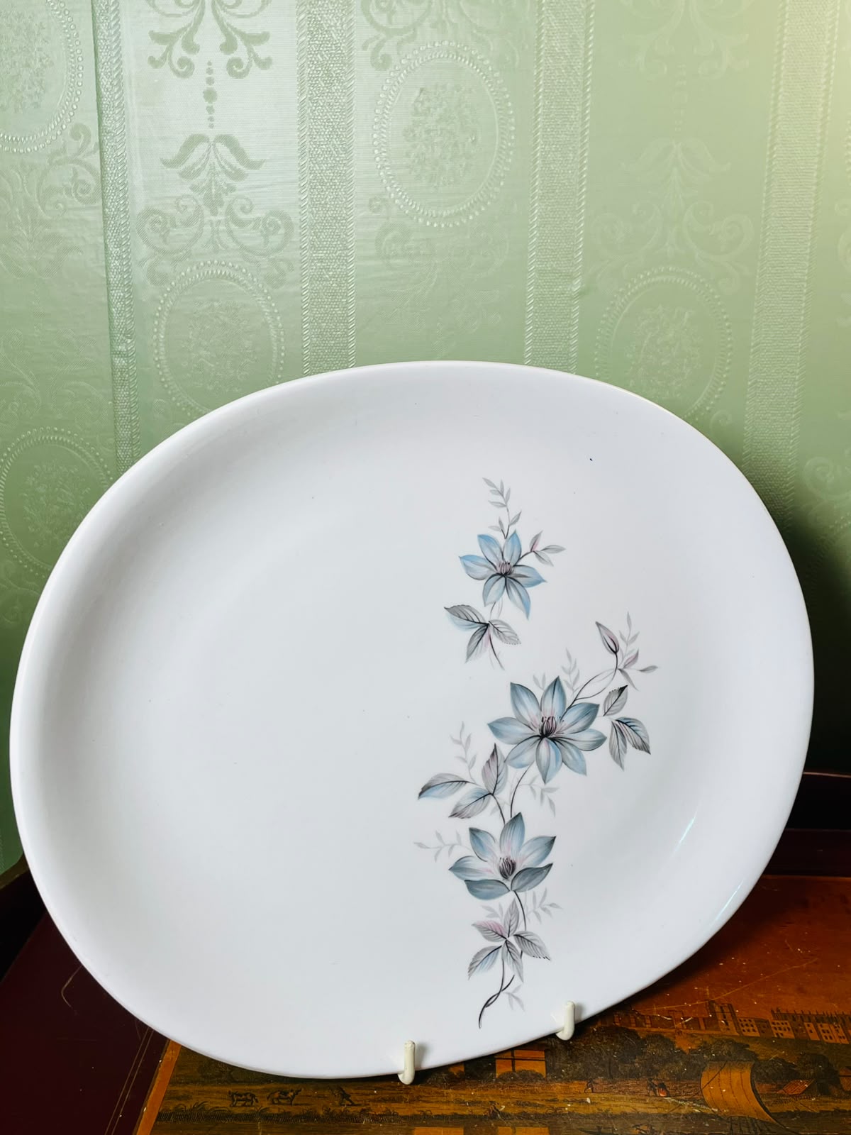 Johnson Bros Snowhite Floral Serving Platter 12" – England
