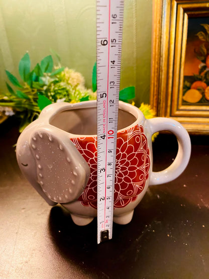 Elephant Ceramic Mug 5 Inch Novelty Coffee Mug