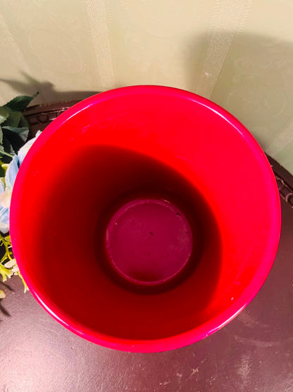 Red Ceramic Planter Pot – 7 Inch Decorative Plant Holder