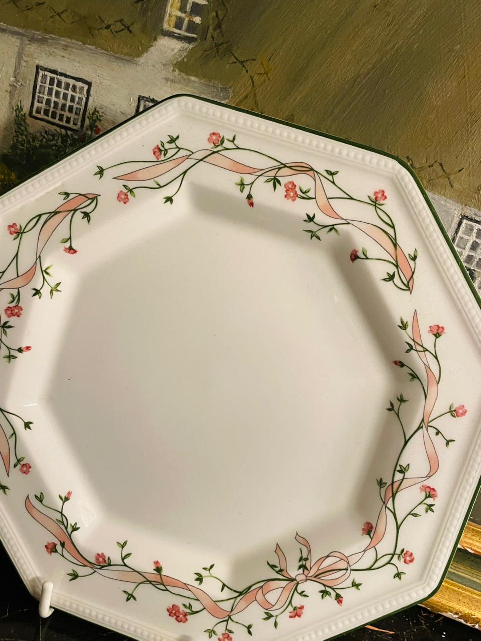 Johnson Brothers Eternal Beau Octagonal Dinner plate – Vintage English Stoneware