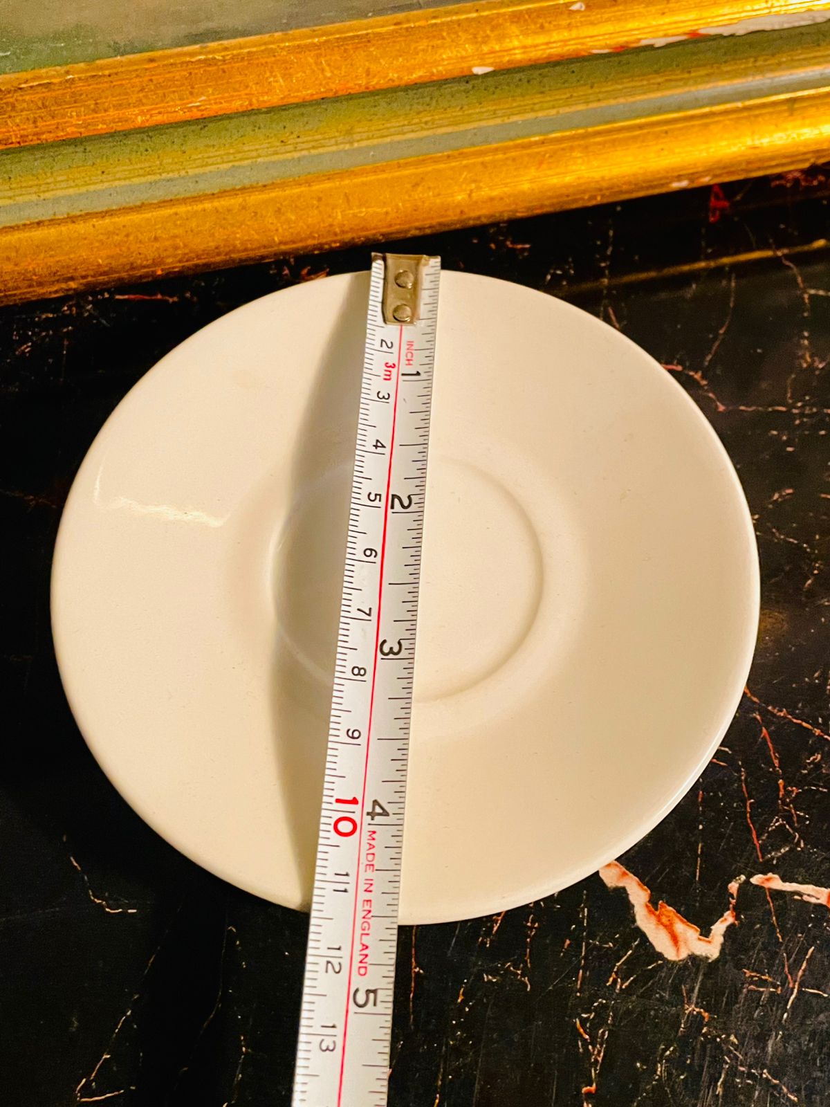 White Espresso Cup & Saucer Set – Made in England – Set of 2