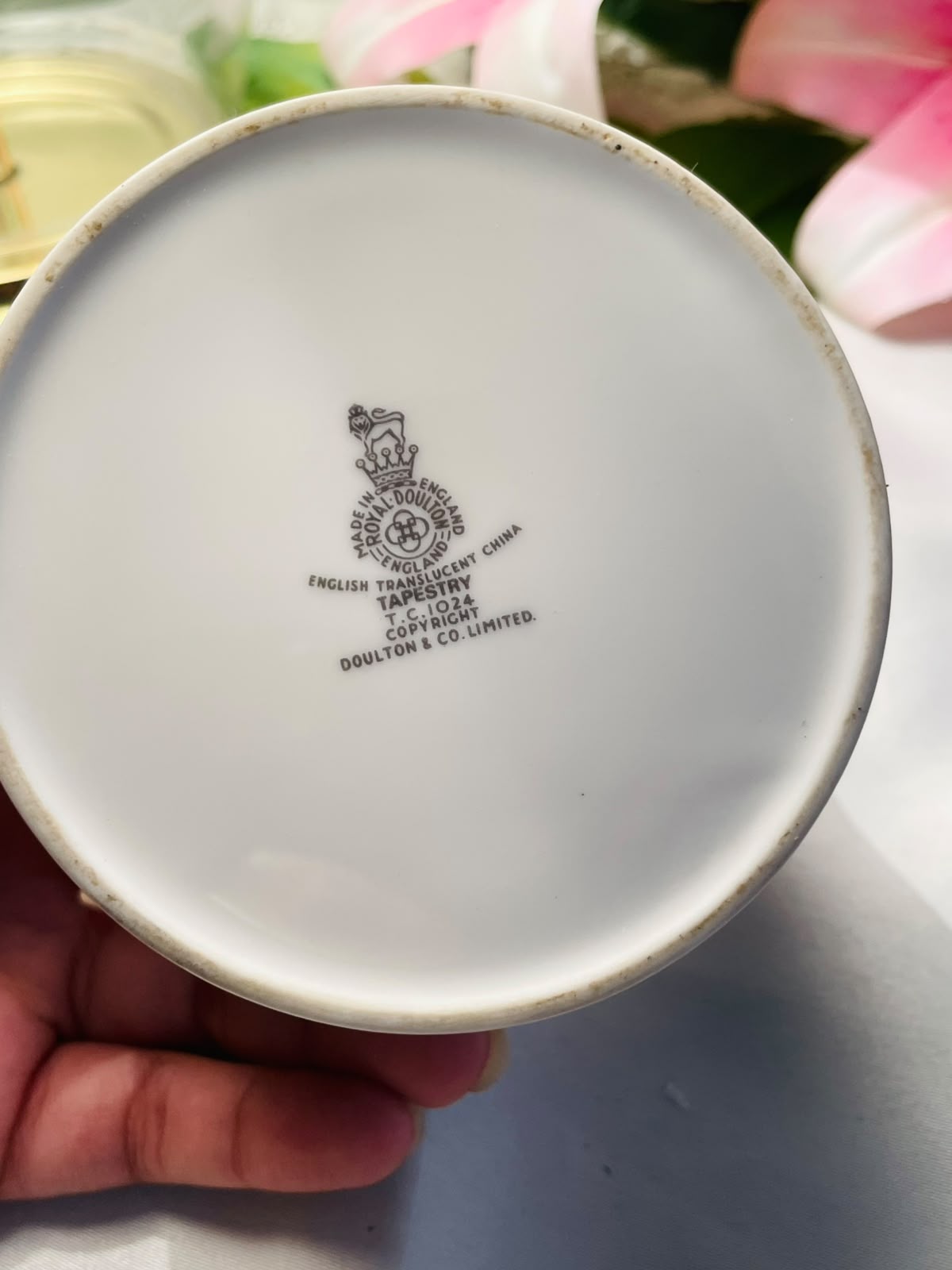 Vintage Royal Doulton Tapestry T.C.1024 Open Sugar Bowl England Approx. 9 cm