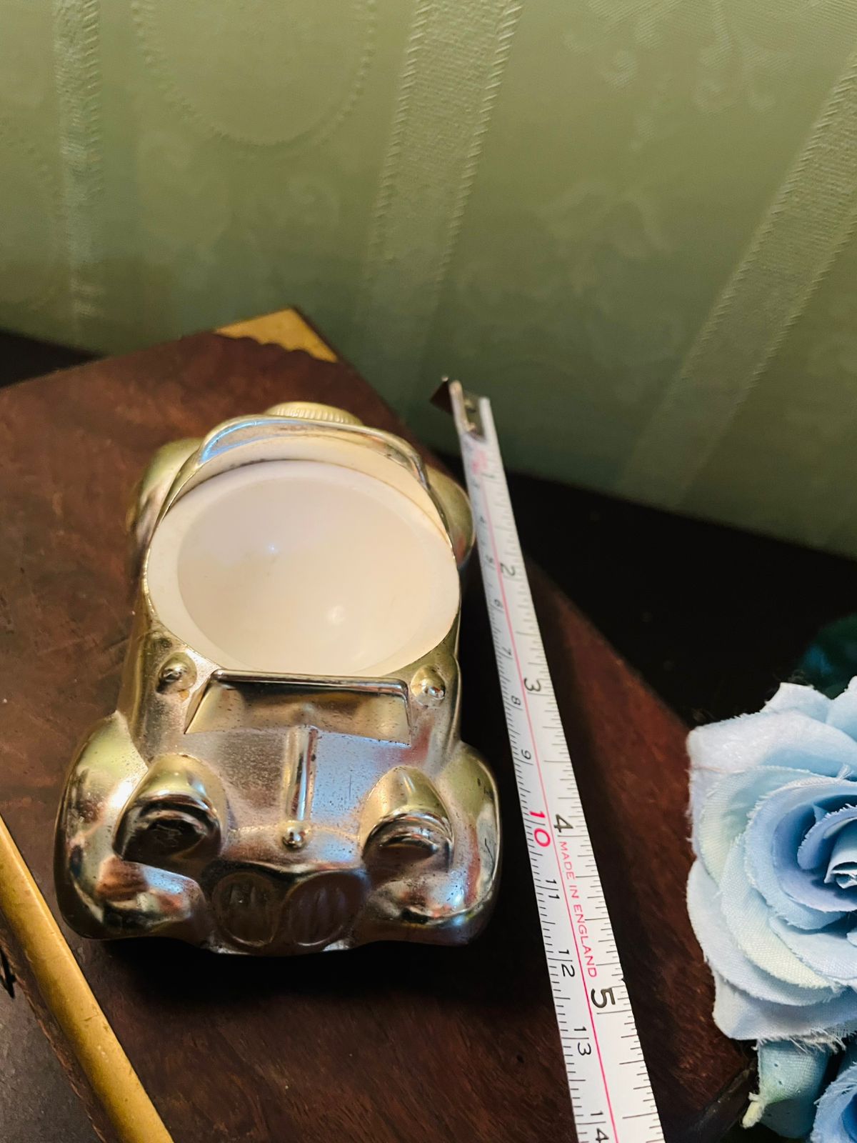 Silver Plated Car Tealight Holder Made in England 4 Inch