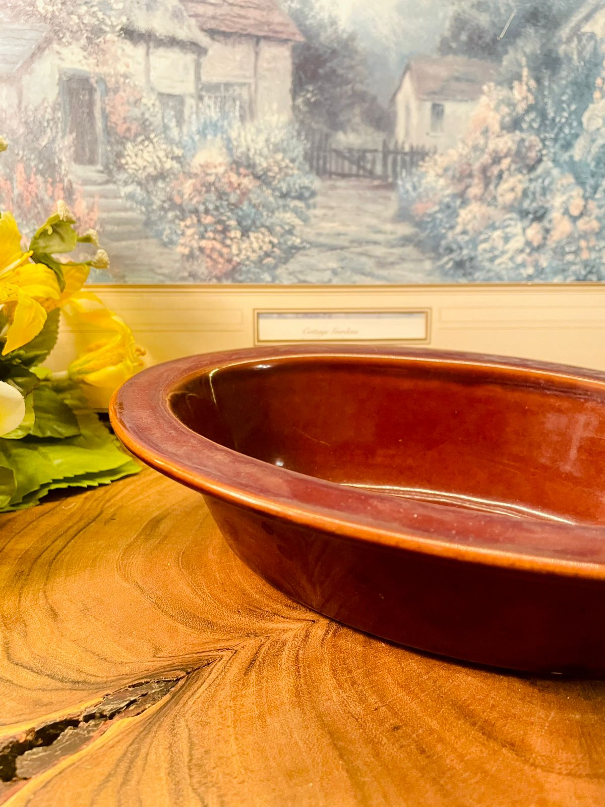 Vintage Johnson Bros Brown Oval Serving Dish England