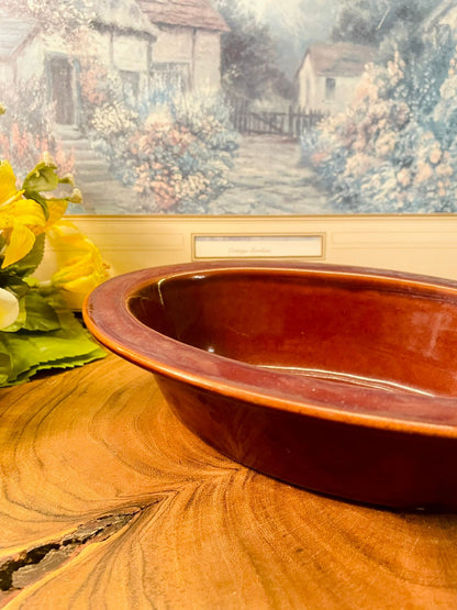 Vintage Johnson Bros Brown Oval Serving Dish England