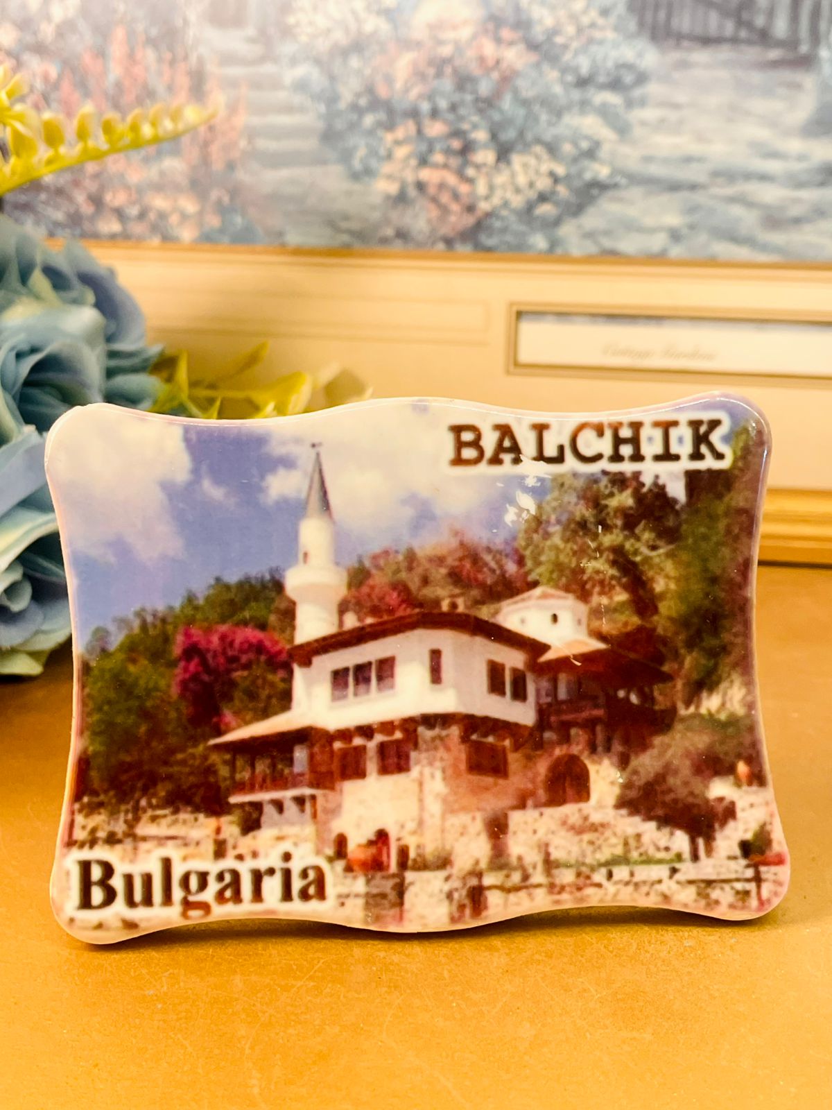 Vintage Balchik Bulgaria Scenic Photo Frame