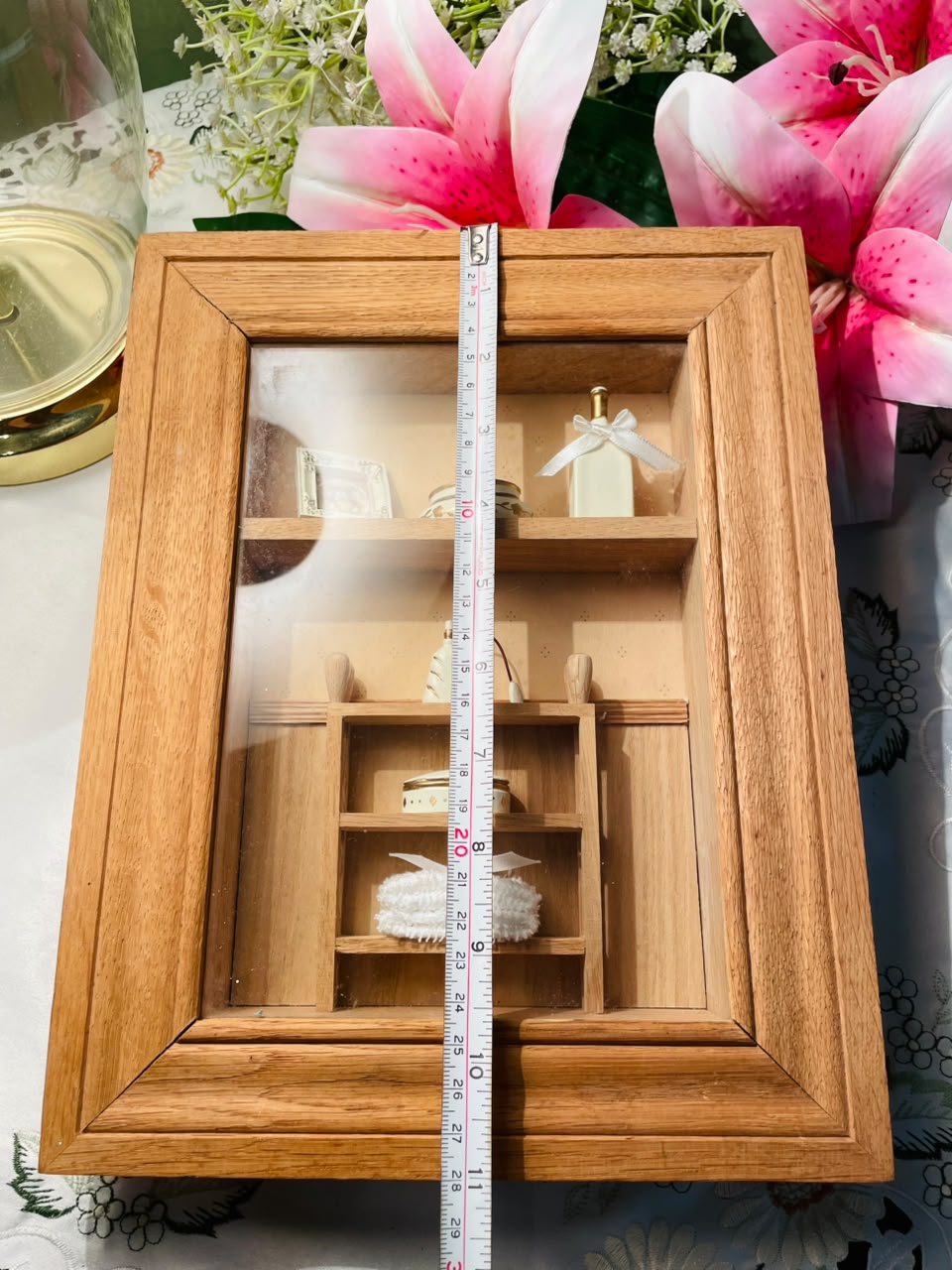 Wooden Shadow Box Display Frame Approx. 28 cm