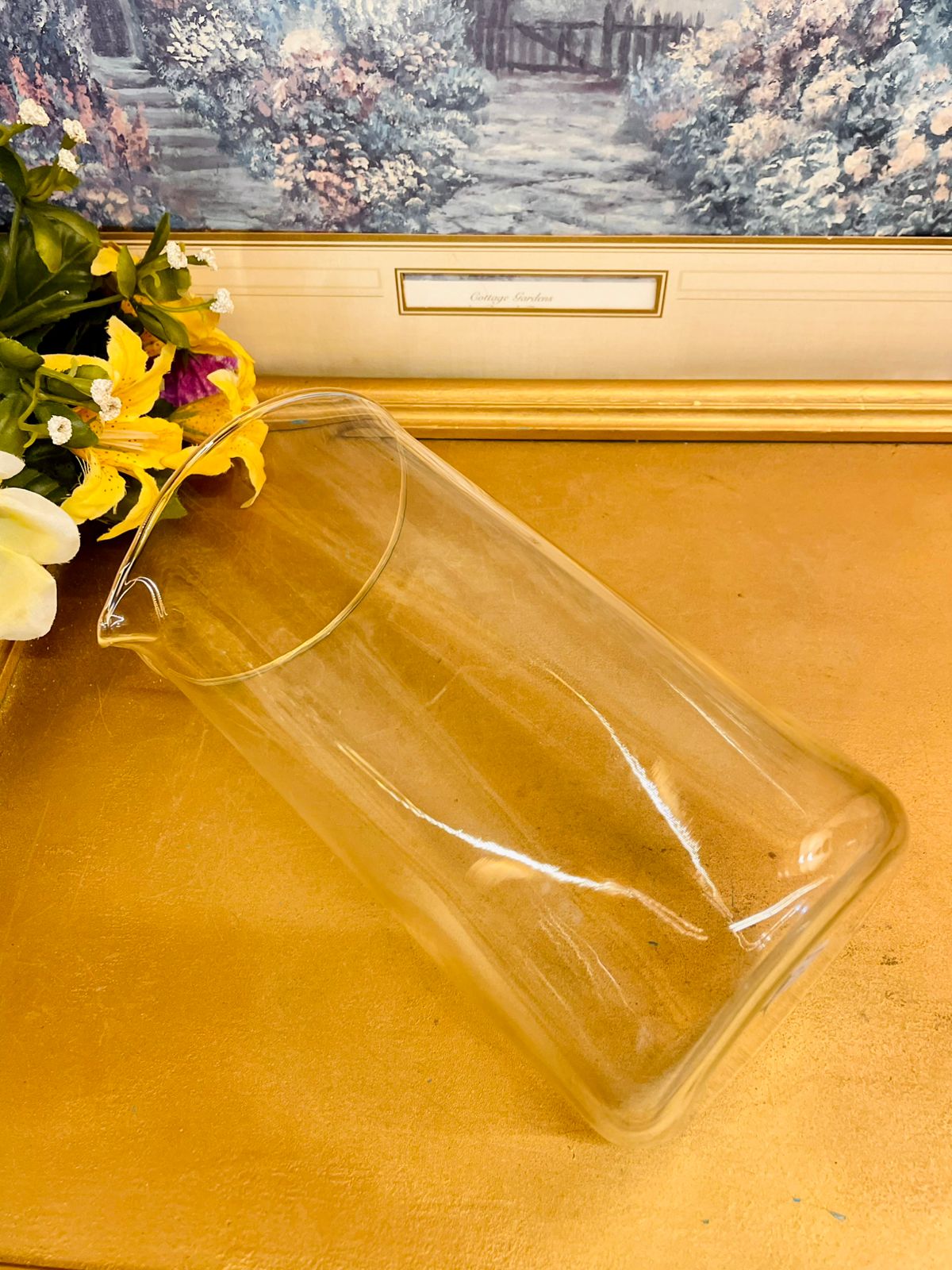 Vintage Glass Pitcher – Minimal Clear Serving Jug