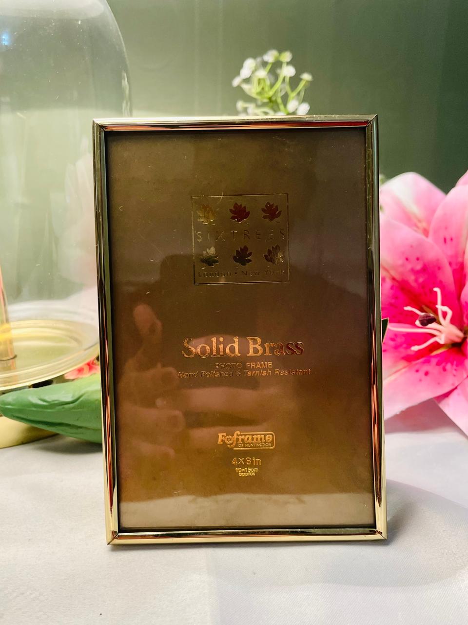 Six Trees Solid Brass Photo Frame 15 cm