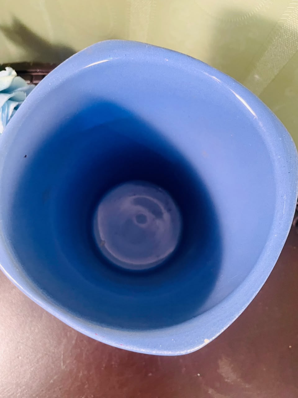 Blue Ceramic Planter Pot – 6 Inch Decorative Plant Holder
