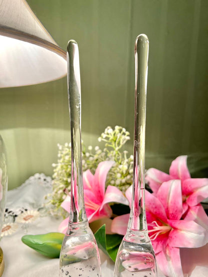 Clear Crystal Decor 11.5" – Set of 2