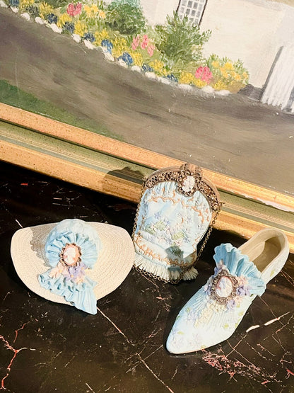vintageblue, victorianinspired, cameofigurine, antiquecharm, elegantdecor, vintagecollector, shabbychicstyle, romanticdecor, sunsetkitchen, sunsetshop, feminineaesthetic