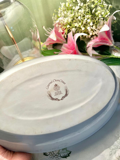 Gourmet Oven China White Oval Oven-Safe Serving Dish 38cm
