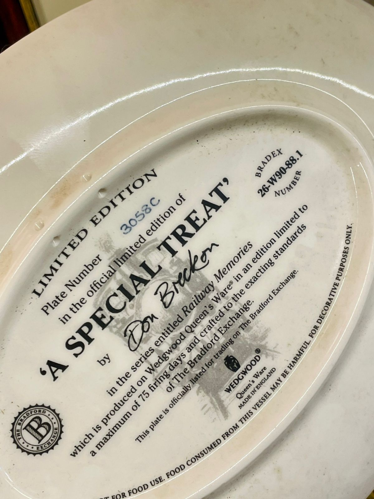 Wedgwood Railway Memories Plate – “A Special Treat” – Limited Edition