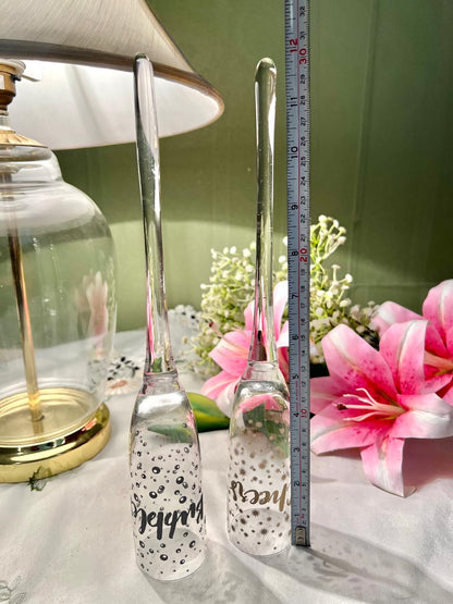 Clear Crystal Decor 11.5" – Set of 2