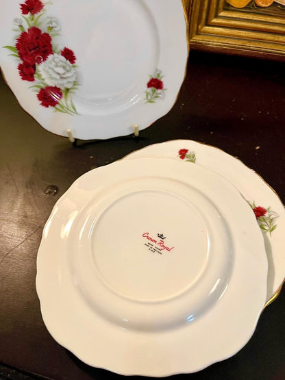 Crown Royal Bone China Dessert Plates Set of 5 – 6 Inch England