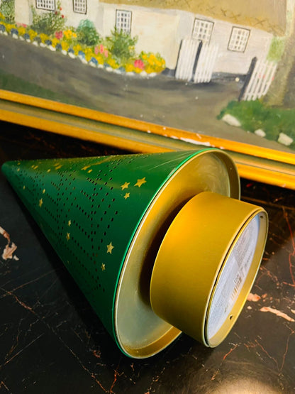 Musical Christmas Tree Candle Lantern Jar– Green Metal 2kg Cookie Jar