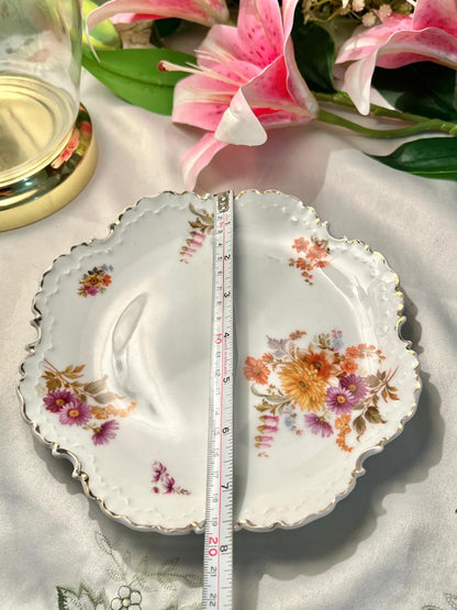 Monbijou Bavaria Floral Gold-Trim Plater 20cm
