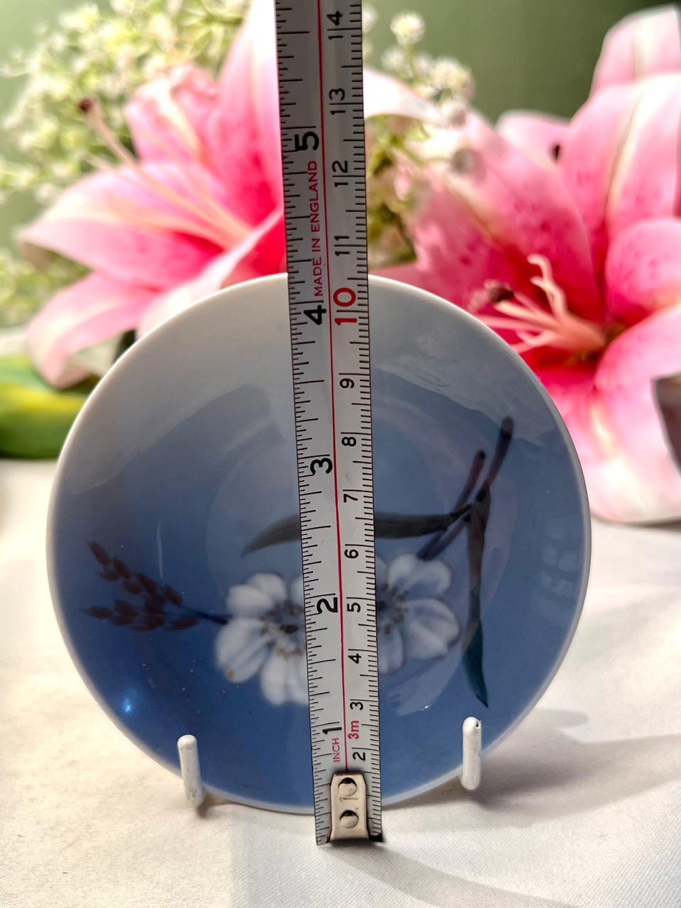 Royal Copenhagen Denmark Blue Floral Mini Plate No. 1473 Approx. 10 cm