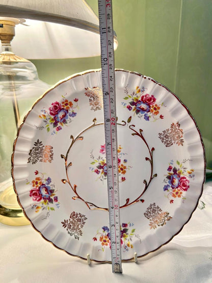 Wood & Sons Avon Floral Ironstone Plate 25cm Made in England