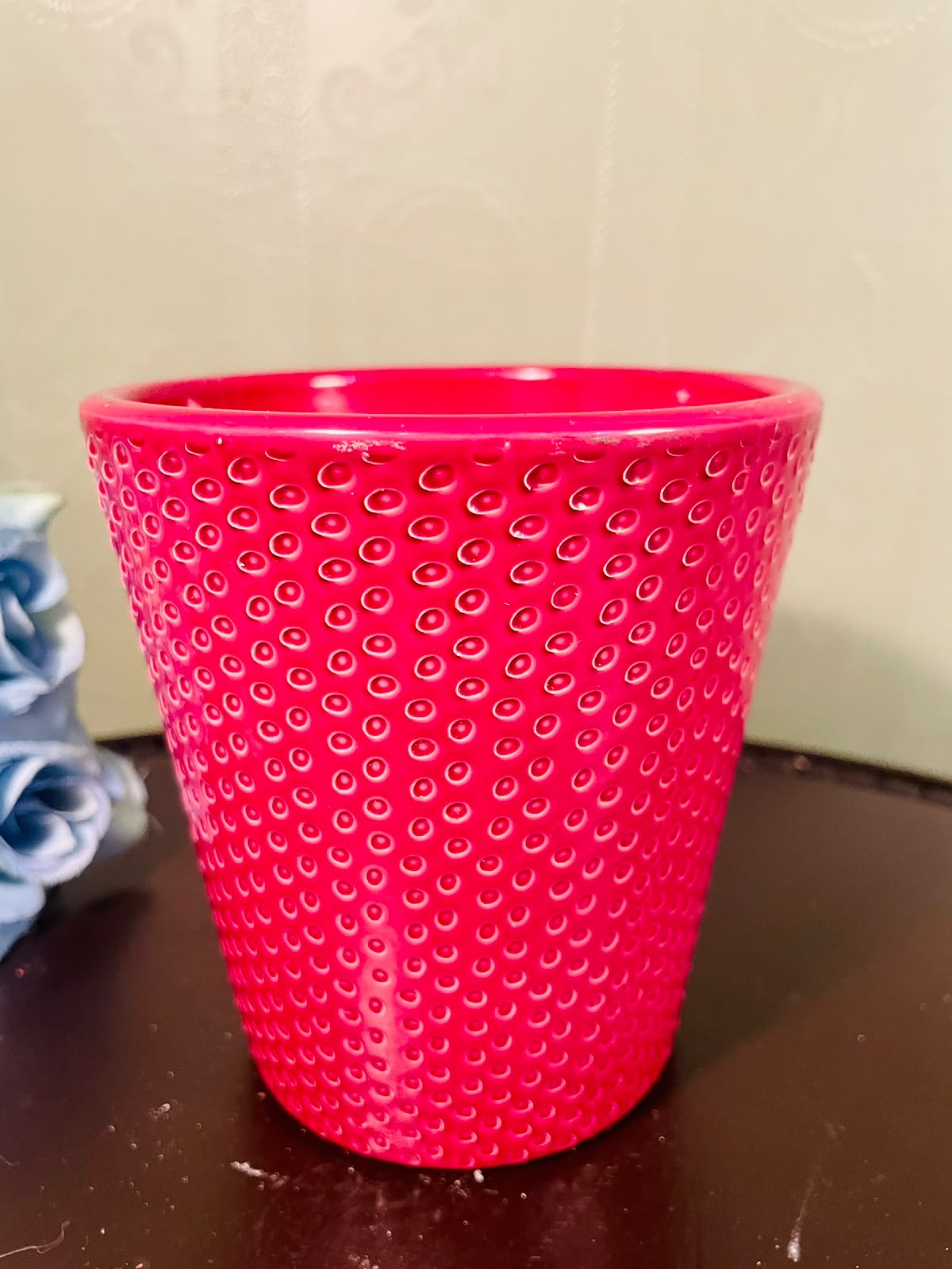 Red Textured Ceramic Plant Pot – 5 Inch