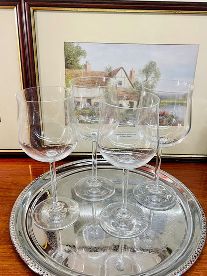Set of 4, Crystal Serving Stem Glass / Goblets with Box