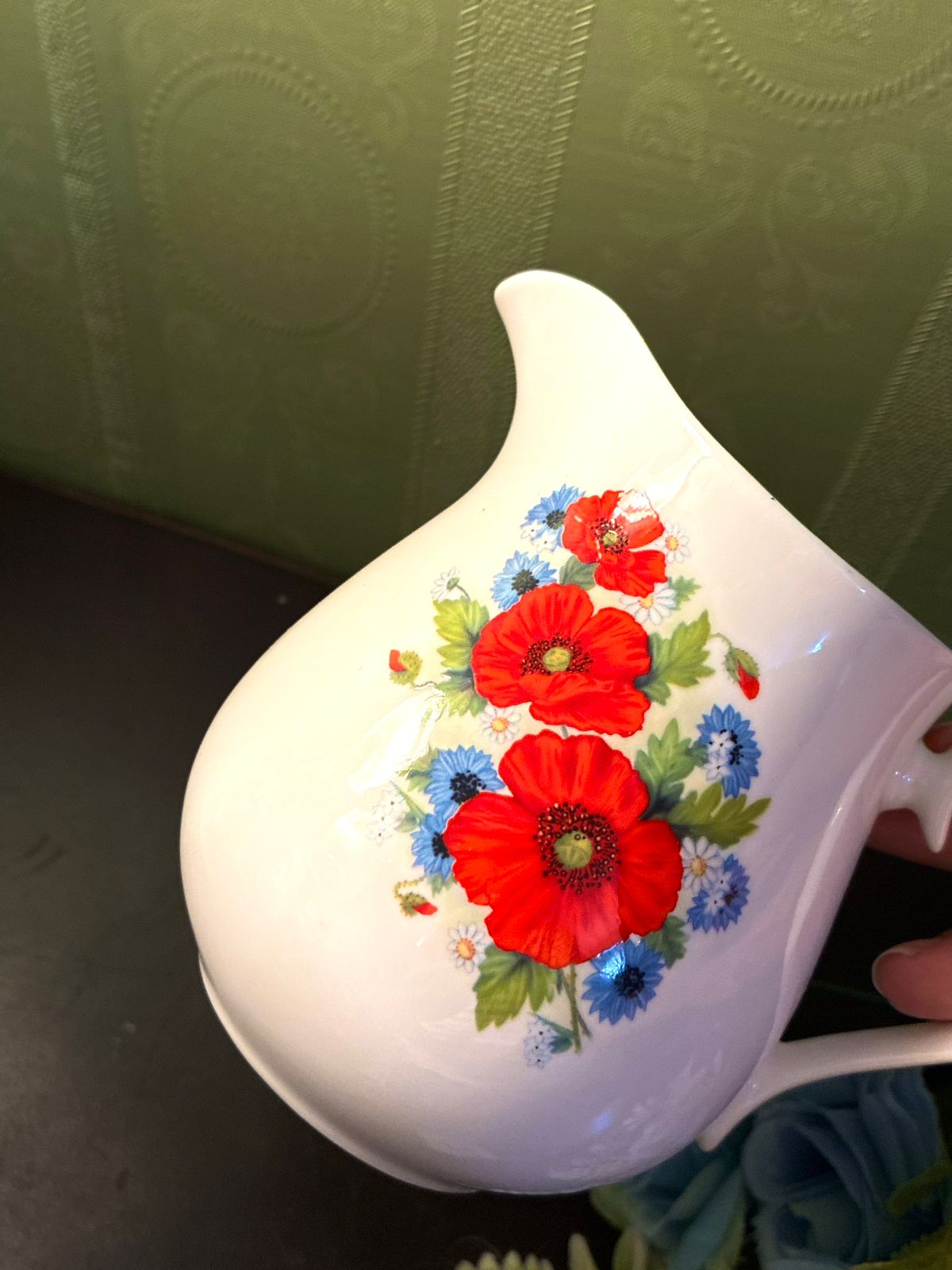 Kirsty Jayne Staffordshire Poppy Jug Fine Bone China