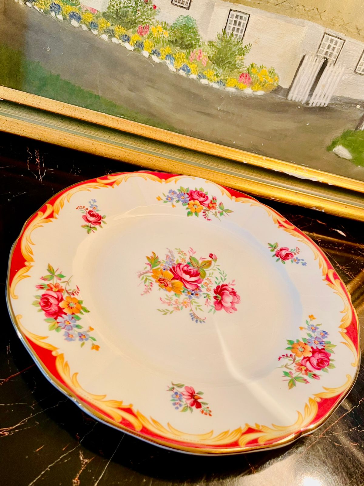 Adderley Bone China “Langley” Floral Decorative Plate  10 inches– Made in England.