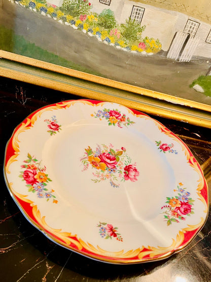 Adderley Bone China “Langley” Floral Decorative Plate  10 inches– Made in England.